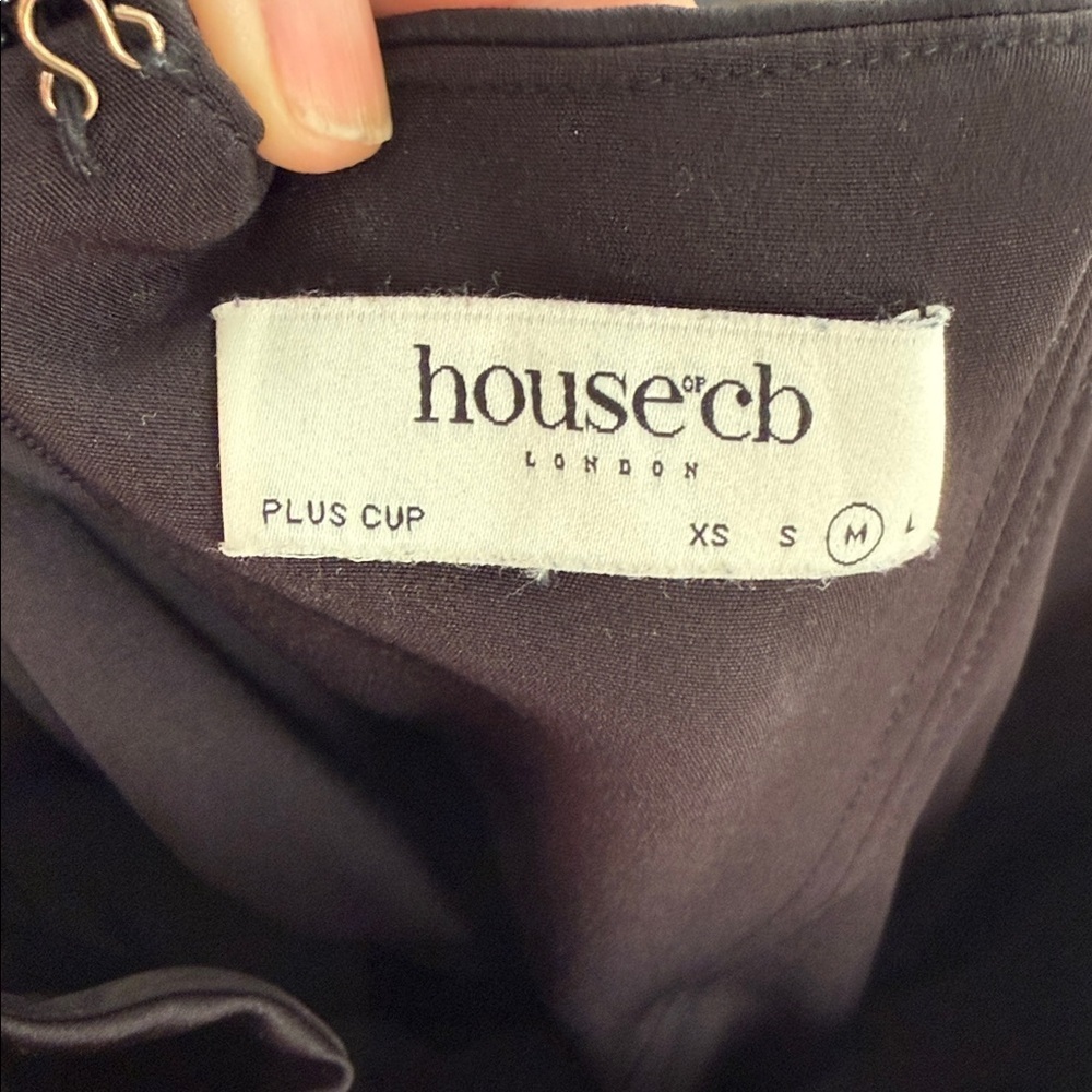 House of CB black mid length Dress size medium - Picture 8 of 15